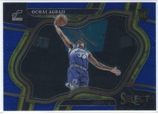 Ochai Agbaji 2022-23 Panini Select Courtside Retail Blue Prizm Rookie Card #289