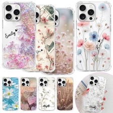 Exquisite Flower Printed Case Silicone Cover For iPhone 16 Plus 15 Pro 14 13 17