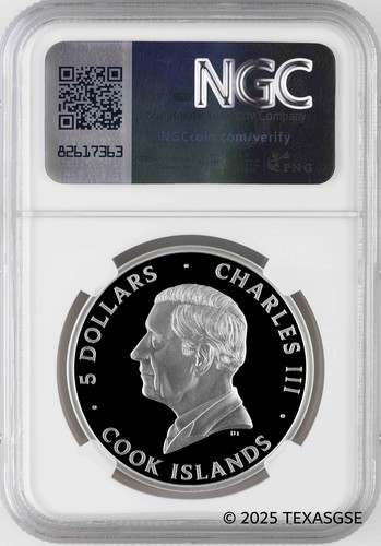 2025 Cook Islands $5 1oz Silver Underlook: Under-Dog NGC PF70 First Release - Picture 2 of 2