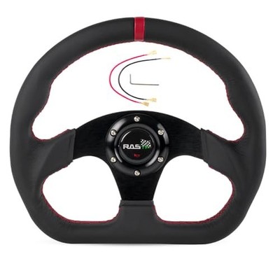 Racing Steering Wheel,12.6 /320mm Genuine Leather 6 Bolts Steering Style C