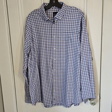 Johnnie-O Men's XL Mead Performance Plaid Button Down Shirt Navy JMWL7830