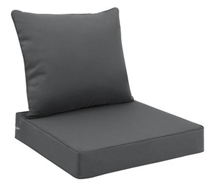 Favoyard Outdoor Seat Cushion 24 x 24 Inch - Dark Gray