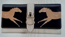 Radley London Kentucky Derby 23 Large Foldover Leather Wallet New