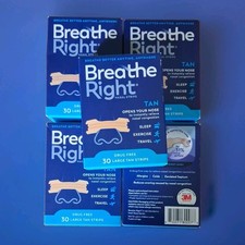 Breathe Right Large Nasal Strips - 30 Count x set of 5 boxes exp 2029