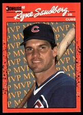 Ryne Sandberg 1990 Donruss #BC-10 Chicago Cubs FREE SHIPPING AutographDen