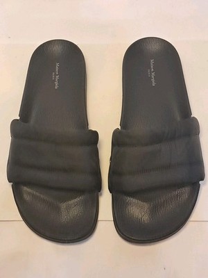 Maison Margiela Size 41 EU/8 US Padded Flip Flops Slides Sandals Black Pool