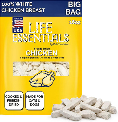 | Chicken - 16Oz. Bag | Freeze Dried Chicken Cat & Dog Treats | Healthy, Single
