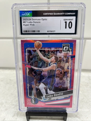 2023-24 Panini Donruss Optic Pink Hyper Prizm Luka Doncic #67 CGC 10 GEM