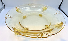 Heisey Empress Sahara four footed lions head floral bowl