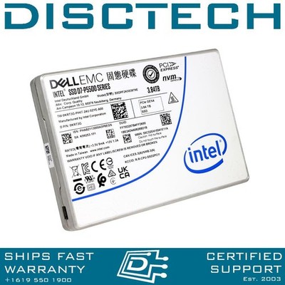 Dell KRT3G Intel SSDPF2KX038T9E 3.84TB U.2 2.5'' D7-P5500 Series Gen4 RI NVMe SSD