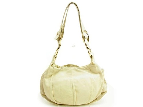 Bolso de Hombro YVES SAINT LAURENT Rive Gauche Cuero Nadja Beige Volantes De Colección - Imagen 2 de 6