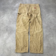 Dickies Carpenter Trousers Men's 36" Straight Fit Workwear Pants, Beige