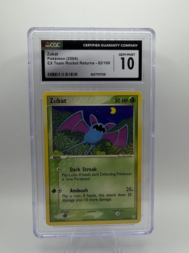 Zubat graded CGC 10 for sale on eBay