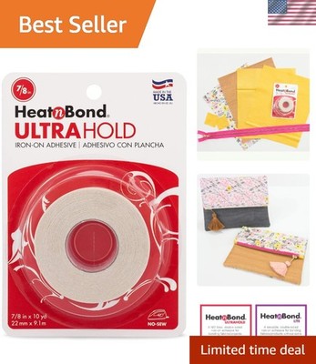7/8'' x 10 Yards UltraHold Double-Sided Iron-On Adhesive for Fabric Projects