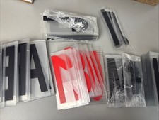 Bulk Lot 300 Vinyl Letters  Numbers   Black/Red Business Sign Mixed Sizes