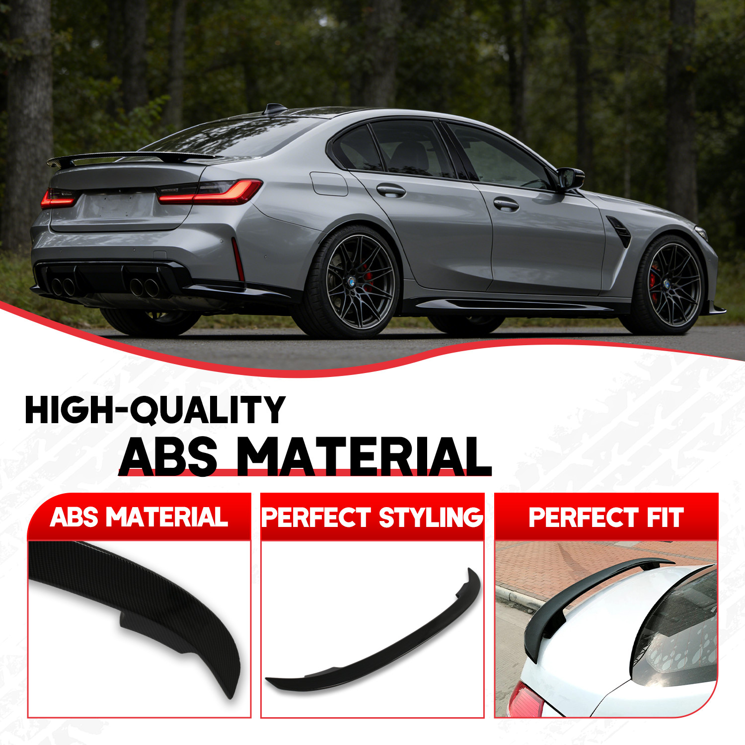 Sport Style 50" Rear Trunk Spoiler Wing Carbon fiber For Ferrari 360 Modena