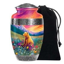 Bear Cremation Urns 10Inch for Human Ashes Adult Mom  Dad - Brown Classic