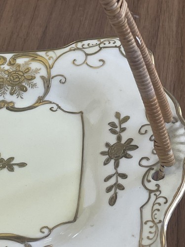 Vintage Gilded Cheese Dish With Handle - Afbeelding 3 van 8