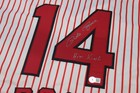 PETE ROSE Autographed Inscribed HIT KING Baseball Jersey Beckett Authentic REDS — photo 3