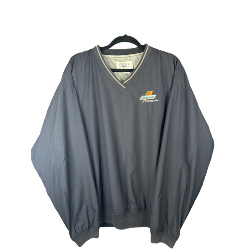 Vintage Gear For Sports Black V Neck Long Sleeve "Gaterade" Windbreaker Size L - Bild 1 von 7