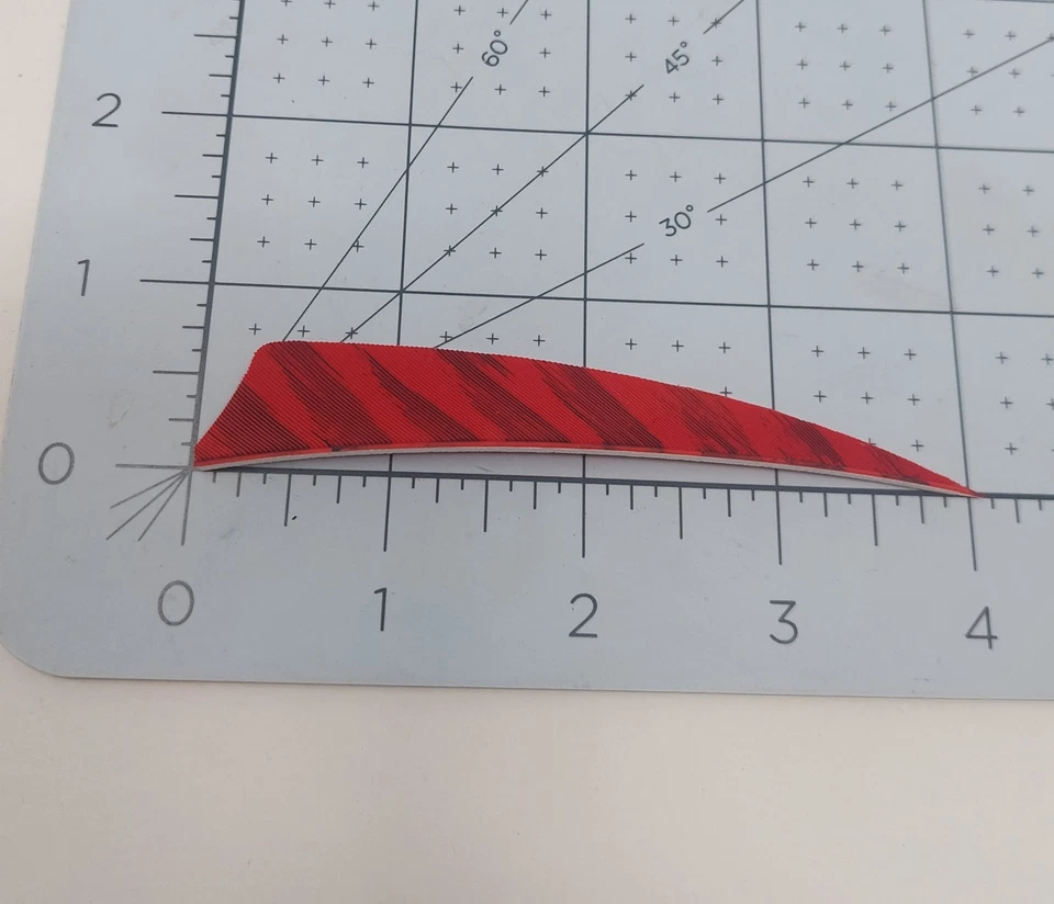 100 Pack Gateway Feathers 4" Right Wing: Shield Faux Barred Red 400RSBRD-100 - Image 2 of 4