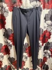 Chaps Navy Dress Pants Men’s 33x32 Pleated Slacks Dry Clean Only
