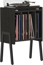 Record Player Stand, Record Storage Table, End Table with Vinyl Holder Display S