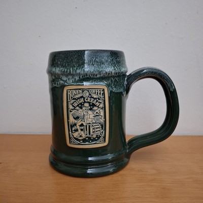 Bone Coffee Mug Deneen Pottery Com Forest Green ''Irish Cream''_1_1