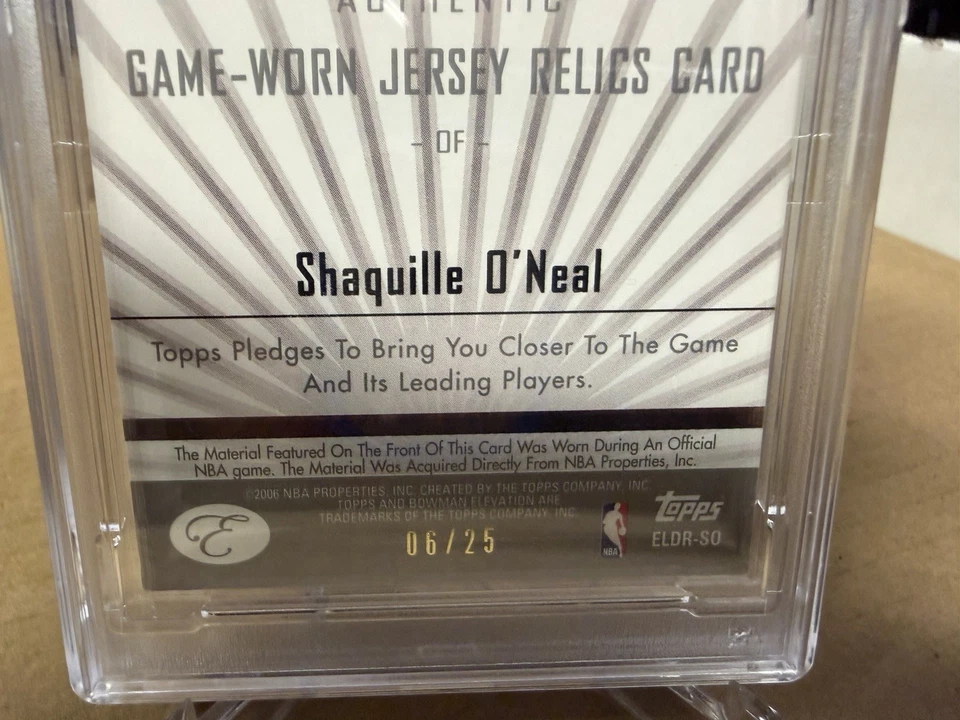 2006-07 Bowman Elevation -Executive Level Dual Relics Shaquille O'Neal Gold /25 - Image 4 of 4