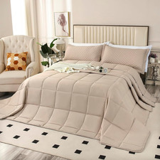 128X120 Oversized King plus Comforter, Extra Large King Size Quilts 3 Pieces Lig