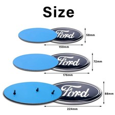 Car Hood Front Bonnet Grill Rear Trunk Emblem Badge Sticker Decal For Ford