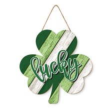 Shamrock Wooden Hanging Sign St. Patrick's Day Door Decoration Wall Sign Luckyy