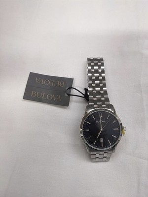 Bulova Herren Analog Armbanduhr 96B338 Silber Classic