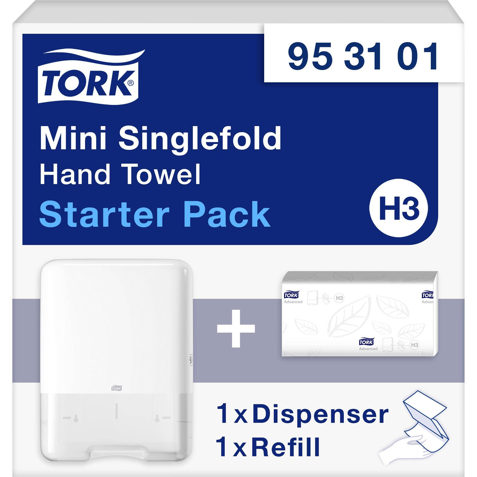 Tork Paper Towel Dispenser White Economical Hygienic Compact