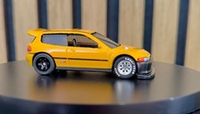 Hot Wheels Honda Civic EG Custom Detailed Yellow 1/64 – One-of-a-Kind Collector’