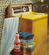 Vintage Retro Ad Lady Kenmore Clothes Washer Sears Delivers Soft Touch Sta-Puff