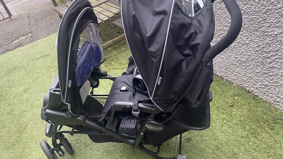Graco Stadium Duo Tandem Pushchair With Click Connect - Black/Grey - Image 2 of 4