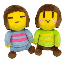 "Juego de 2 Peluches Mexicanos Undertale Frisk Y Chara 8"" Bootleg Hecho en México"