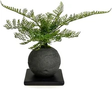 Artificial Bonsai Ball fern Tree Cypress with Deodorizing Charcoal Fake Green