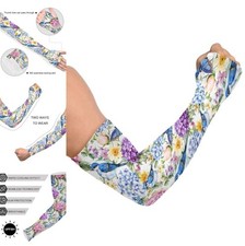 Gardening Arm Sleeves UPF 50 UV Protection 17.3 Inch Nylon Cooling Sleeves with