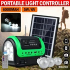 Portable Solar Generator with LED Bulbs for Outdoor Use