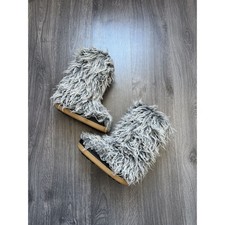 90s Vintage Modes Moon Boots Style Yeti Fur Boots