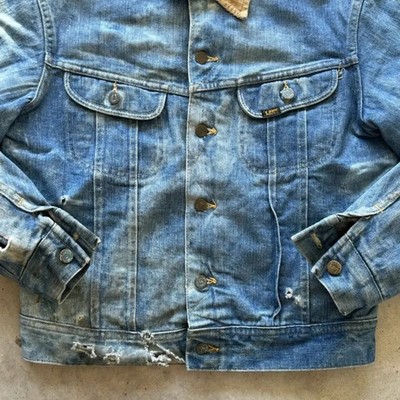 70s Lee STORM RIDER USA製 横縞 ブランケット Vintage Lee Storm Rider Jacket Mens XXL Blanket Lined Corduroy 70s