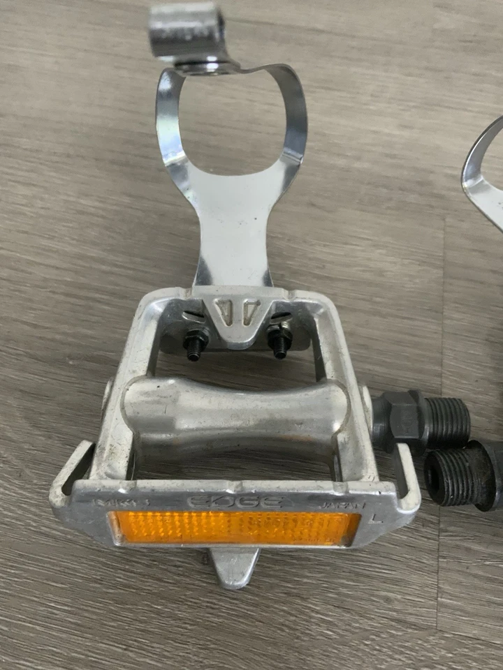 MKS EDGE PLATFORM PEDALS MODEL CHRISTOPHE LARGE CLIPS AND FREE STRAPS - Image 3 of 4