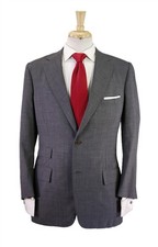 Brooks Brothers Vintage 1974 Gray Tic Woven 2-Btn Wool Blazer Jacket 38R