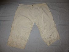Antique bloomers 1880 -1890s Victorian era pantaloons L-XL size lace lingerie