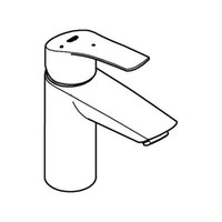 Grohe Eh-Wt-Batterie Eurosmart 23924_3 S-Size Mst Kalt Push-Open Abl.Grt. Chrom
