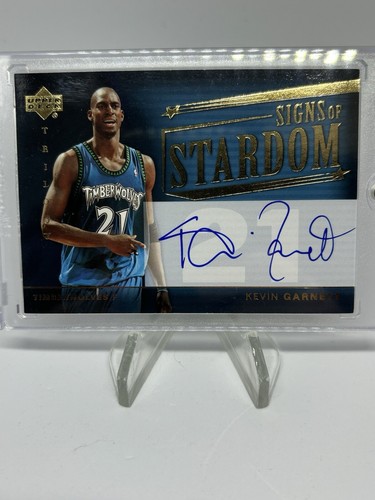 Kevin Garnett 2004-05 UD Trilogy Signs of Stardom SP Auto Autograph Timberwolves - 第 1/2 張圖片