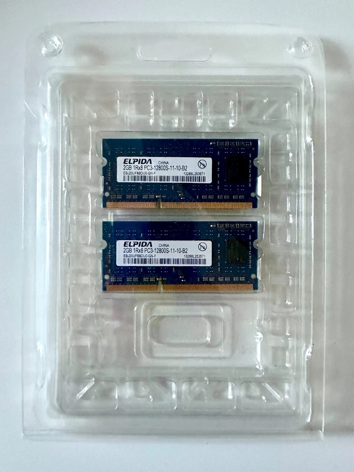 Elpida 4GB (2x2GB) DDR3 Memory - 1Rx8 PC3-12800S-11-10-B2 from MacBook Air 2011 - Image 4 of 4