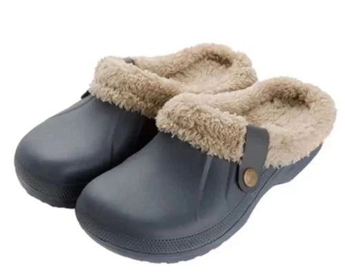 Herren Damen Hausschuhe klassisch gefüttert warm Kunstfell Slipper Paar Clogs-DE - Bild 30 von 30